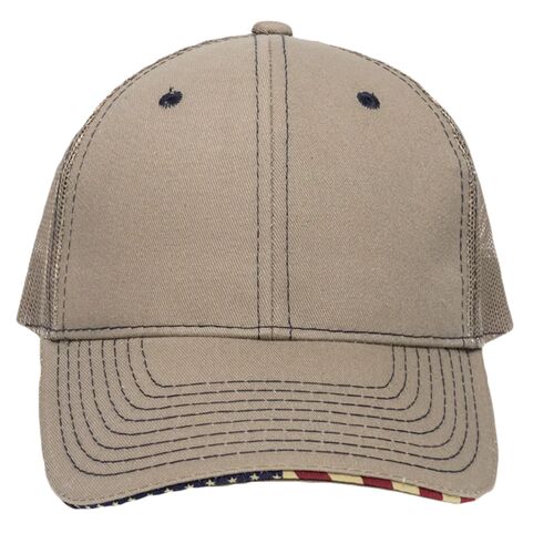 Twill Mesh Back W/Flag Sandwich Visor Thumbnail