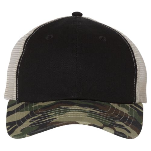 Contrast-Stitch Mesh-Back Cap Thumbnail