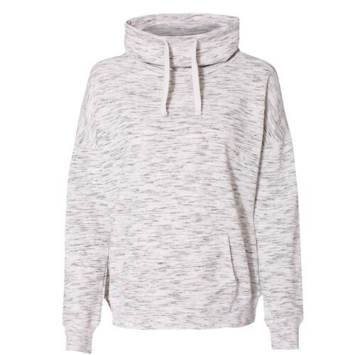 Women’s Mélange Fleece Cowl Neck Sweatshirt Thumbnail