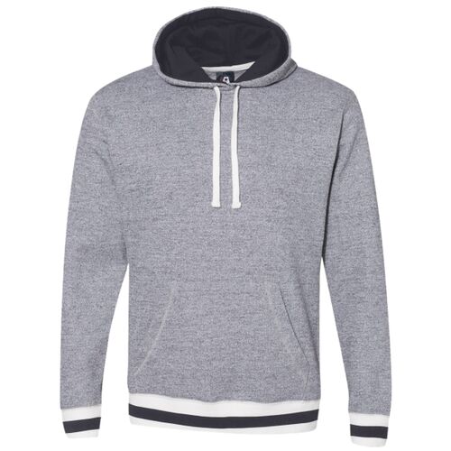 Unisex Peppered Fleece Lapover Hooded Sweatshirt Thumbnail