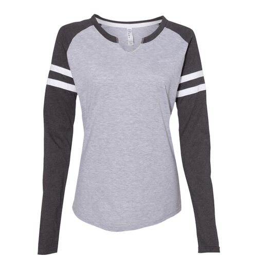 Women's Fine Jersey Mash Up Long Sleeve T-Shirt Thumbnail