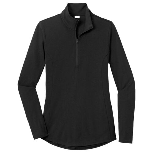 Ladies PosiCharge ® Tri Blend Wicking 1/4 Zip Pullover Thumbnail